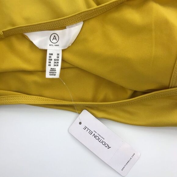 🆕 Addition Elle Mustard Yellow Sleeveless *NWT* sz 5X - Picture 3 of 4